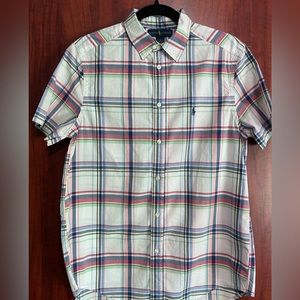 Red/blue/green Plaid button down